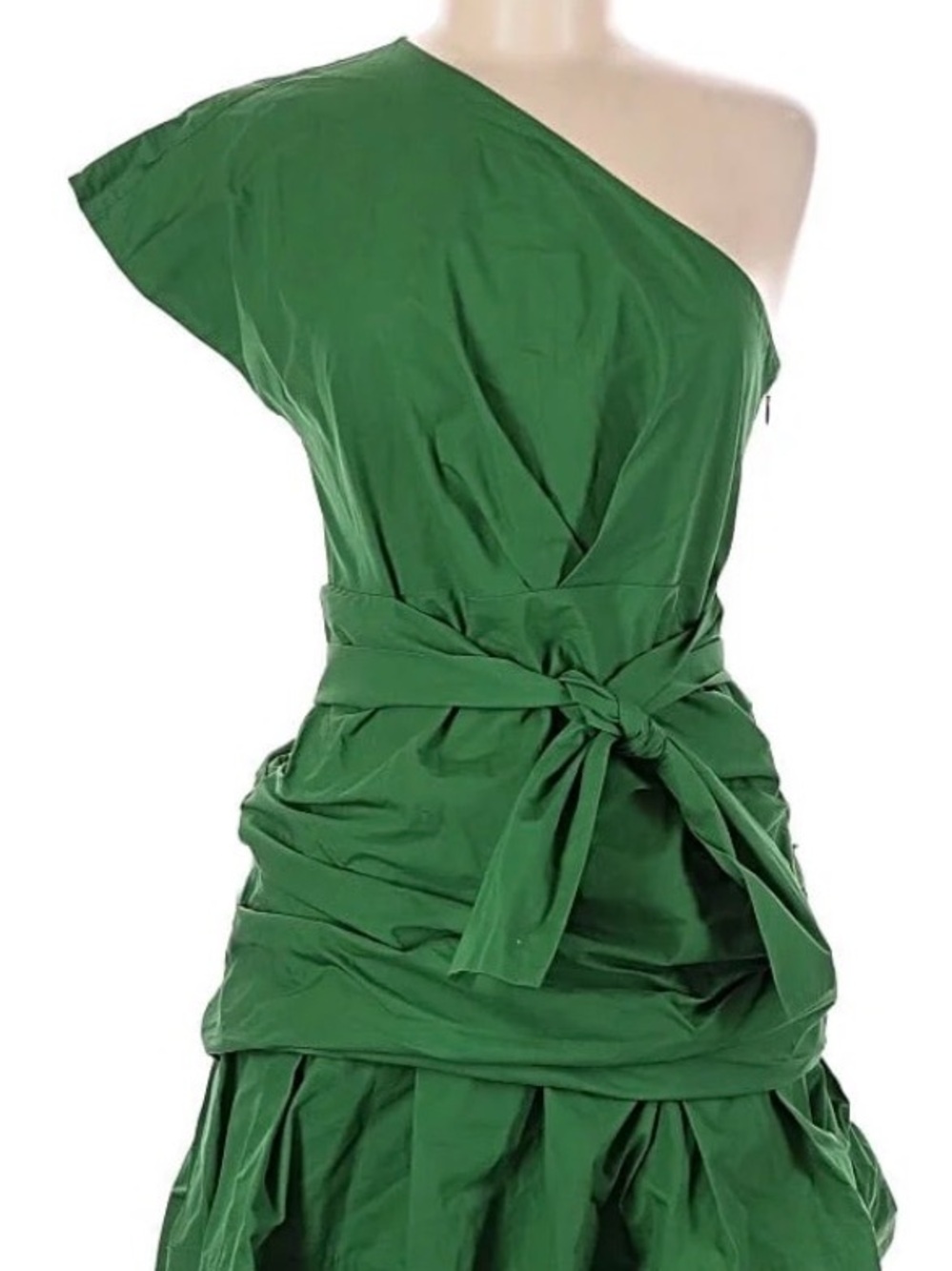 ✨DEREK LAM 10 CROSBY✨
✨💚INTERMIX Emerald Green One- Shoulder Tie-Waist Dress💚✨